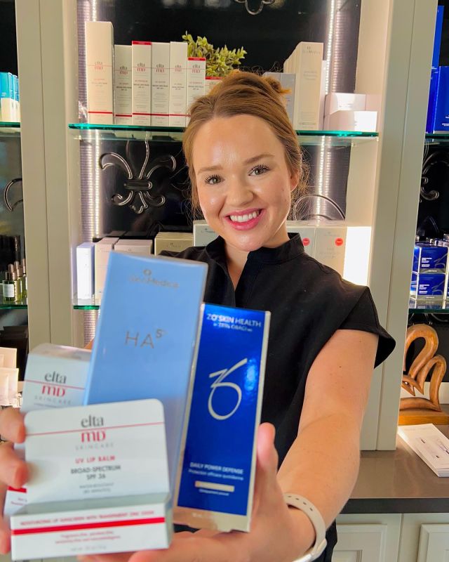 Hey Bri 👋🏼 

Bri is an RN here at Rejuvenè! Come visit Bri in both Oroville and Chico💉🤍

As a person who struggles with acne, Bri has found these products hydrating while still protecting her skin from the sun, environmental stressors, and most importantly not causing breakouts! 

🫶 ZO Daily Power Defense 
🫶 SkinMedica HA5 
🫶EltaMD UV Clear SPF 46 
And… don’t forget about those lips 
🫶 EltaMD UV lip balm 

Thanks, Bri for sharing your summer must-have products 😎