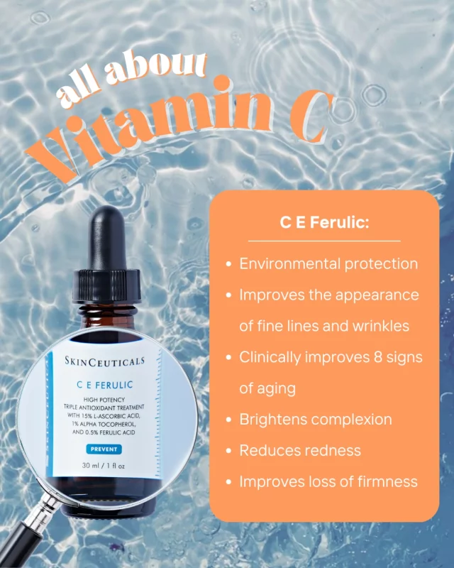 All aboard the Vitamin C train! 🚂
Glowing skin, straight ahead! Wondering what the hype is all about? Meet C E Ferulic by SkinCeuticals — the award-winning vitamin C serum that’s loved by derms and skincare pros alike. Brighten, protect, and glow like never before✨